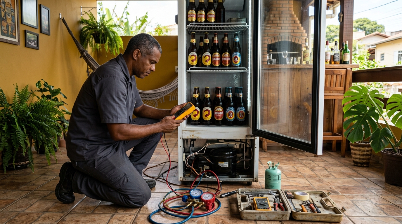Manutenção da placa eletrônica de cervejeira no Vale do Sol, Londrina‑PR